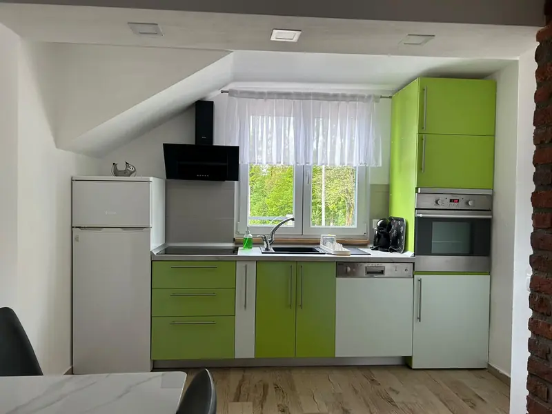 Zelena kuhinja u apartmanu Josip